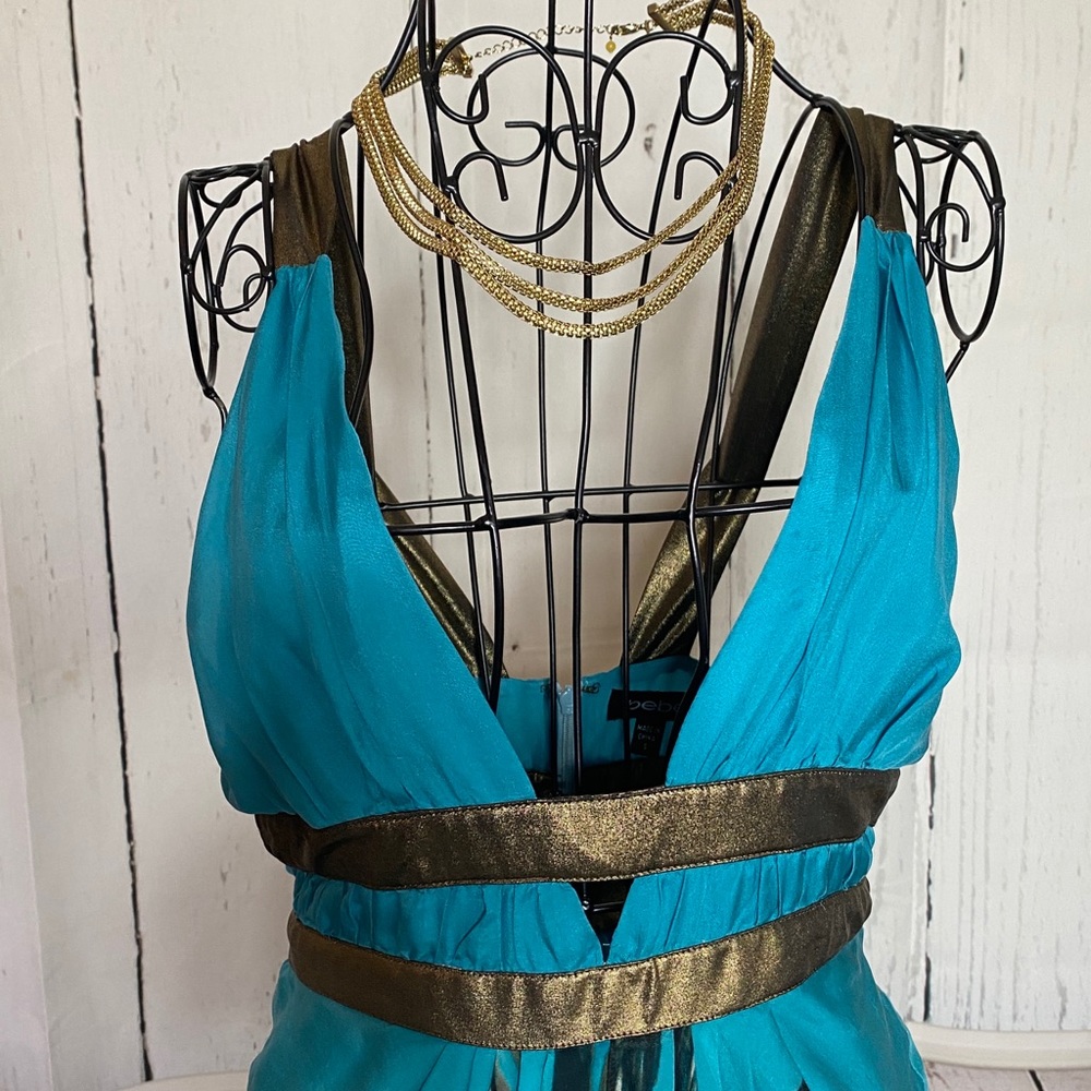 Bebe Maxi Dress 100% silk - Picture 6 of 12